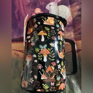 Colorful Floral and Mushroom 17 oz. Thermal Commuter Mug, NWT